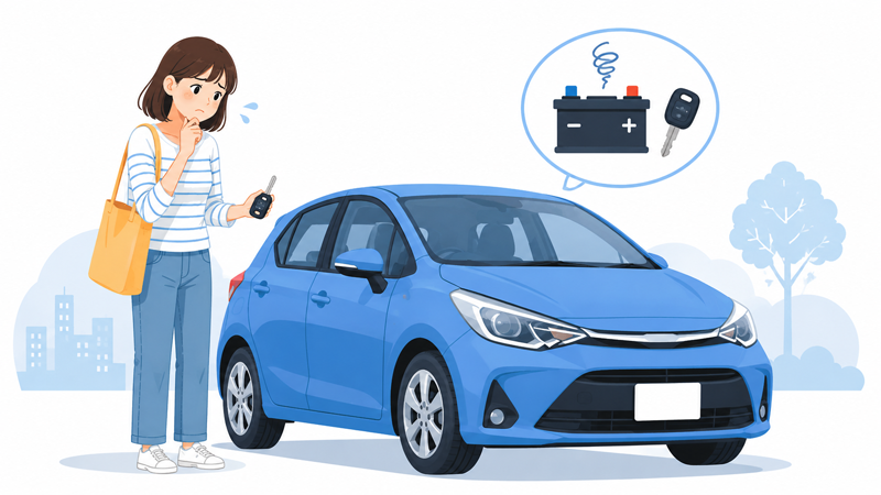 エンジンがかからない車のイメージ